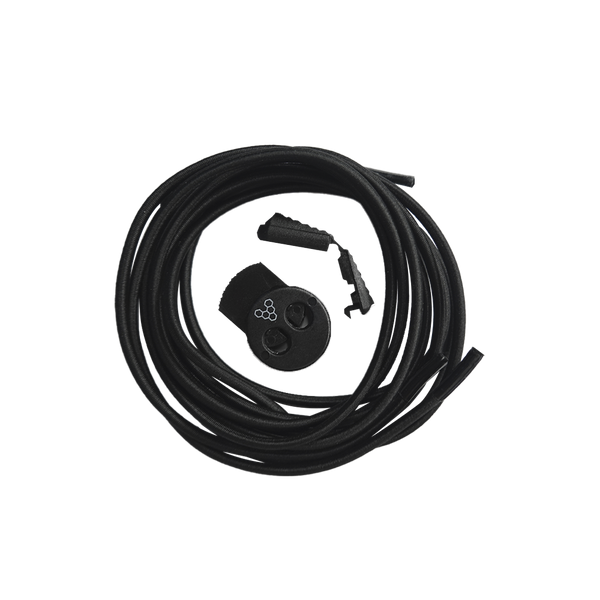 View of Toggle Laces Kids Plain Black | Vivobarefoot NZ